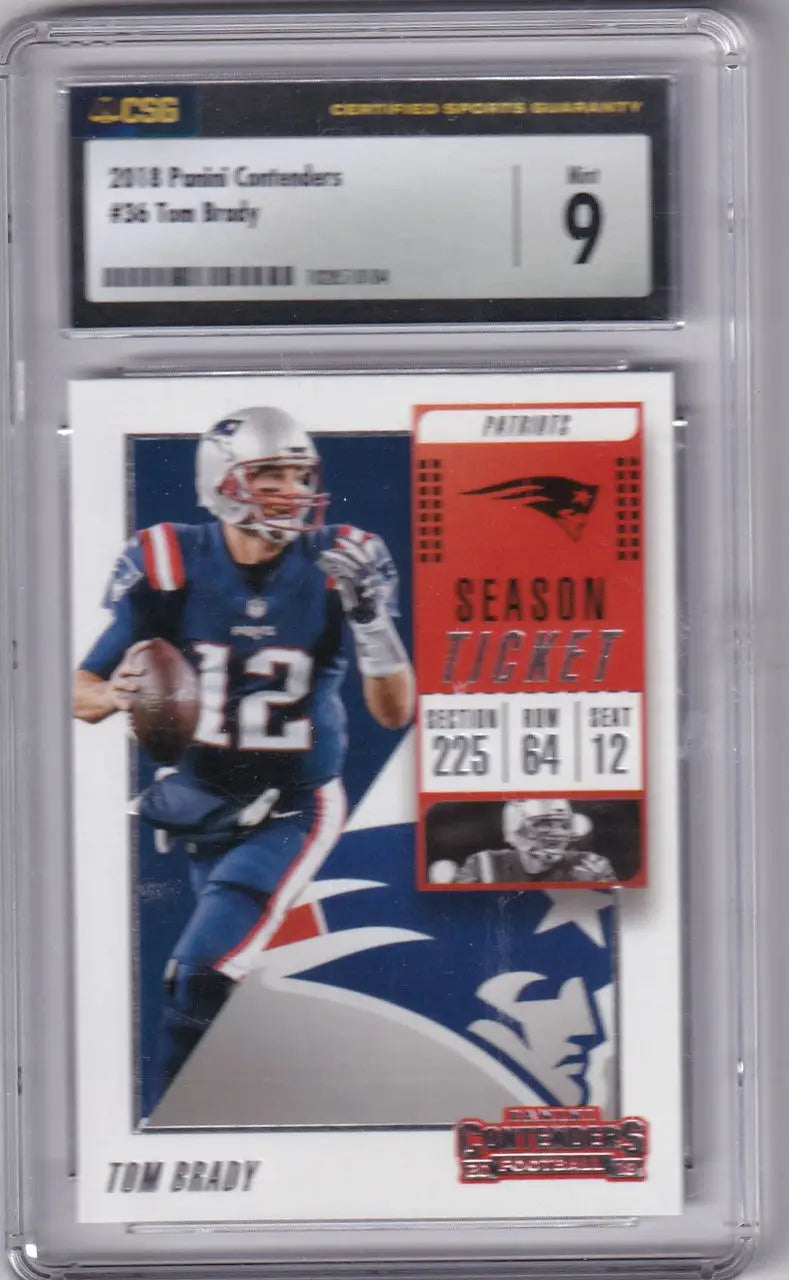 2018 Panini Contenders CSG graded Tom Brady football card Patriots