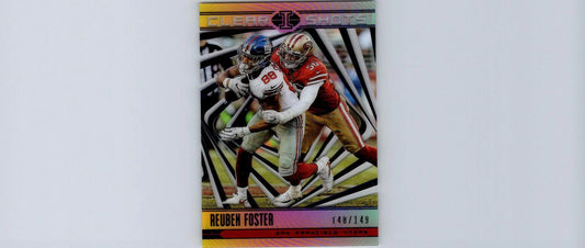 Reuben Foster Clear Shots football card 2018 Panini Illusions #CS-RF Blue #/149