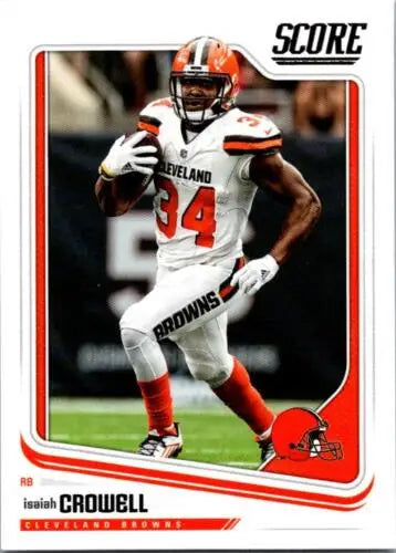 2018 Score #76 Isaiah Crowell NM-MT Browns trading card with original gloss by Simply Sandoval