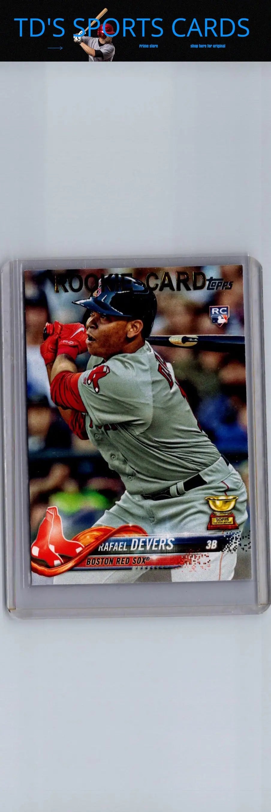 Rafael Devers rookie baseball card from 2018 Topps #18 collectible product