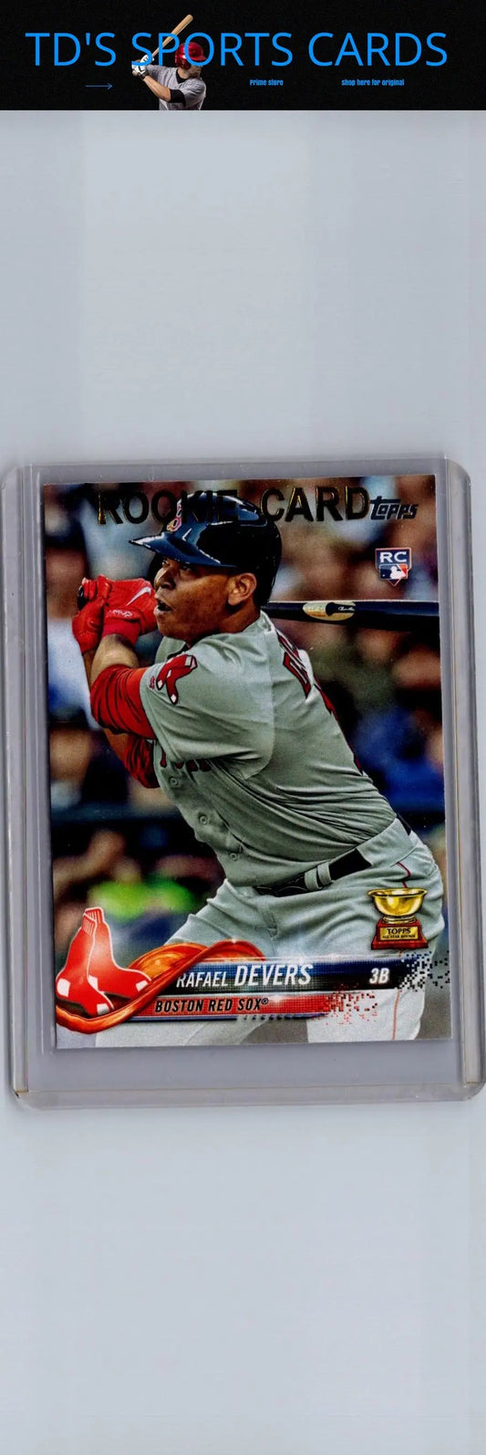 Rafael Devers rookie baseball card from 2018 Topps #18 collectible product