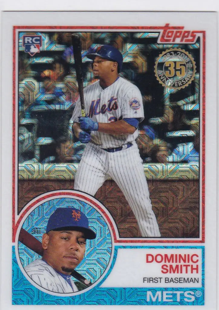 Baseball card of Dominic Smith from the 2018 Topps Baseball Silver Pack