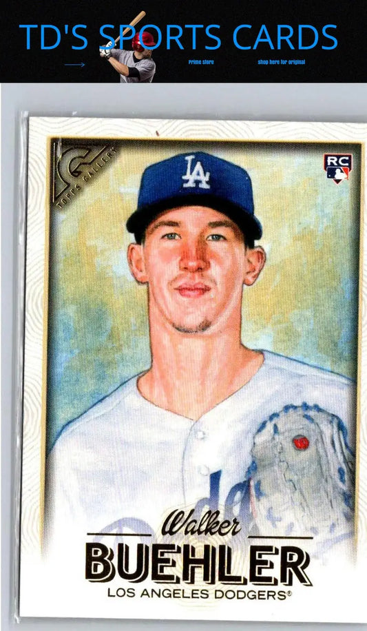 Walker Buehler 2018 Topps Gallery #141 trading card featuring the MLB pitcher