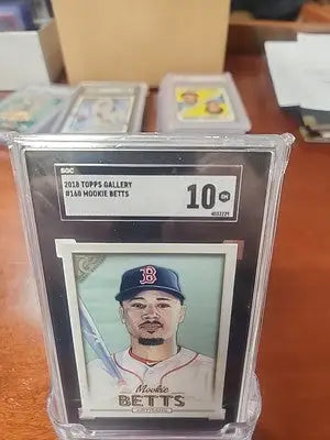 Graded Mookie Betts baseball card from Topps Gallery, Gem Mint 10 condition