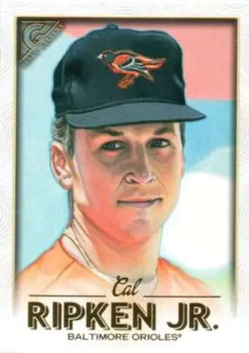 Cal Ripken Jr. baseball card in original gloss from 2018 Topps Gallery #84 Orioles
