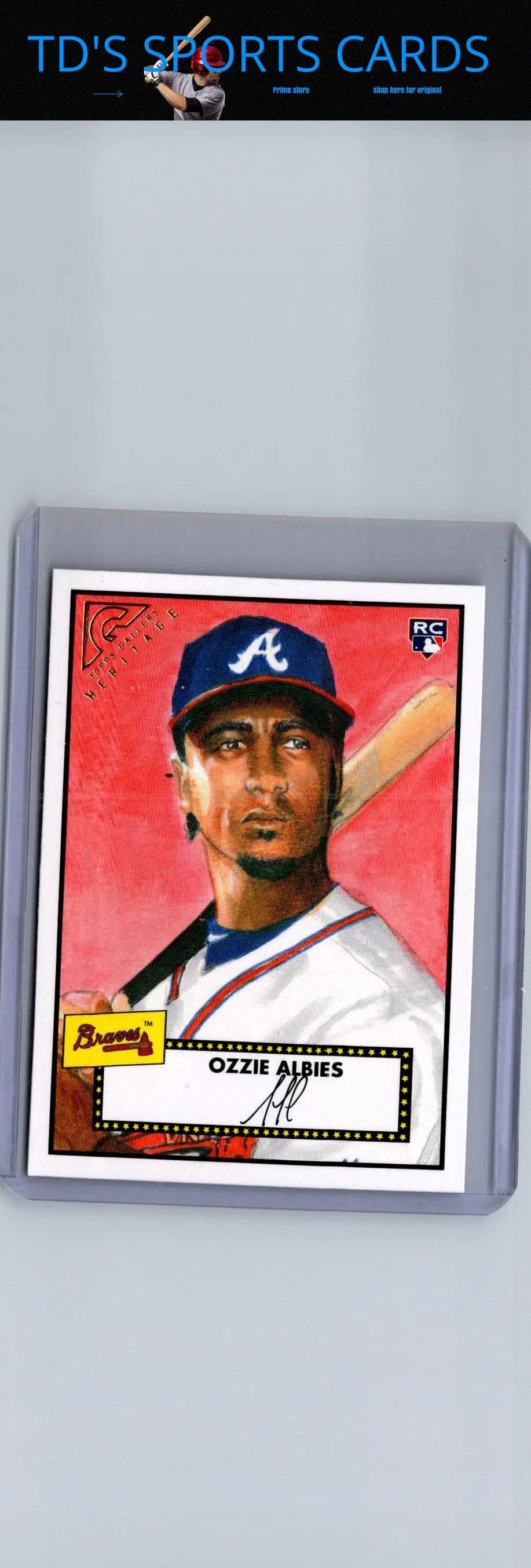 Ozzie Albies baseball card from 2018 Topps Gallery Albies Heritage collection