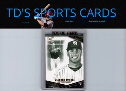 Gleyber Torres rookie card from 2018 Topps Gallery Gleyber Torres Masterpiece collection