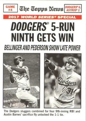 2018 Topps Heritage #165 Game 4 NM-MT Dodgers - Trading Cards