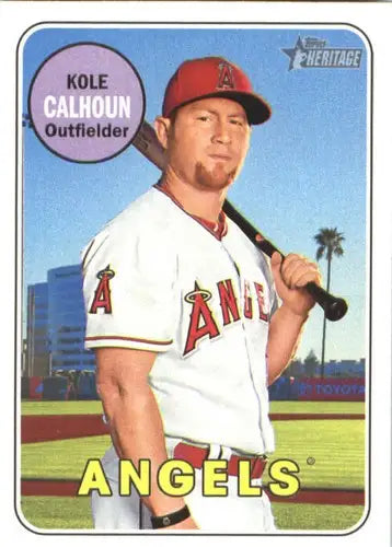 2018 Topps Heritage #231 Kole Calhoun NM-MT Angels - Trading Cards