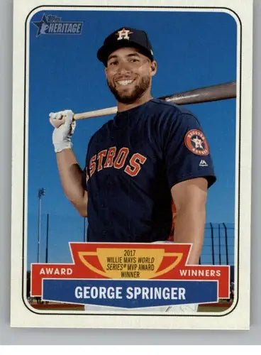 2018 Topps Heritage High Number Award Winners #AW-7 George Springer NM- ID:19143
