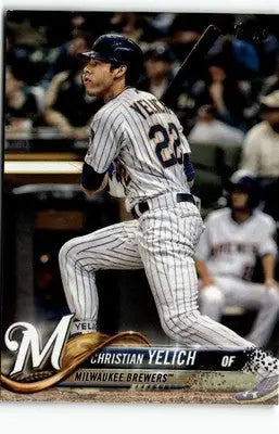 2018 Topps Holiday Christian Yelich baseball card HMW51 featured in the product listing