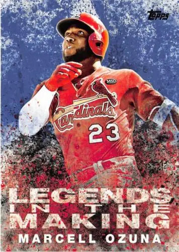 Marcell Ozuna baseball card 2018 Topps Legends in the Making Blue NM-MT Cardinals original gloss