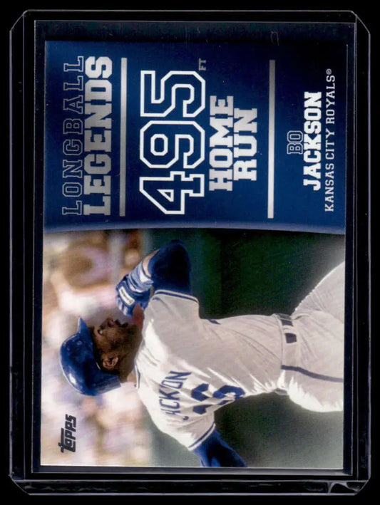 Baseball card featuring a Kansas City Royals player in a white uniform with blue accents