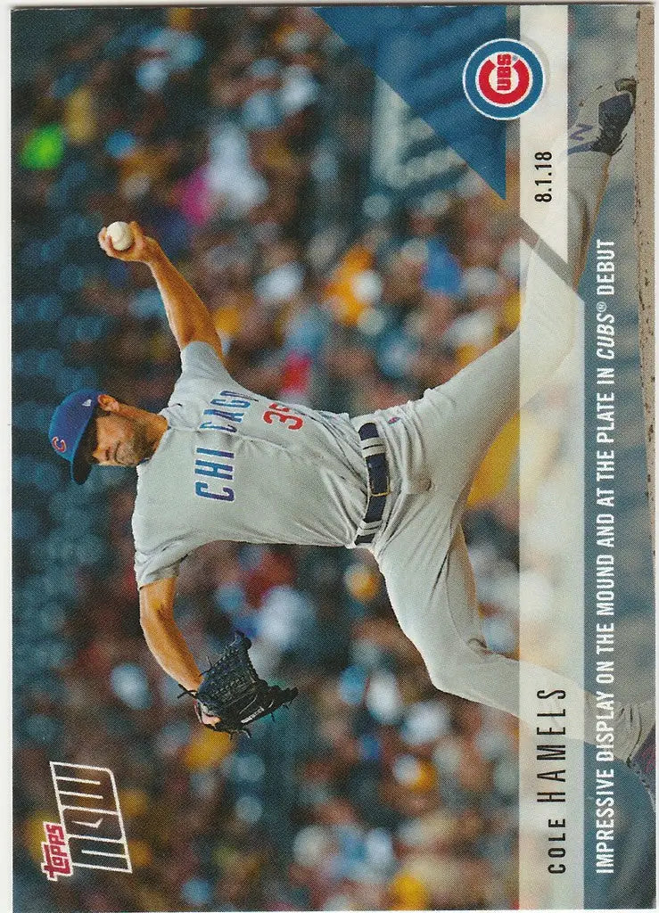 Cole Hamels impressive display on the mound Chicago Cubs in mid-pitch action