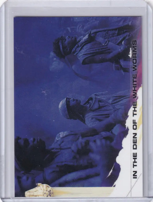 Blue-tinted trading card of two profiles from Star Wars Story, Topps Now Countdown