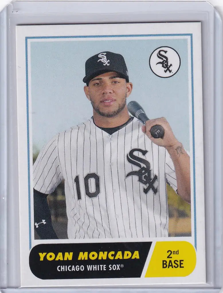 Baseball card of Yoan Moncada, Chicago White Sox player from 2018 Topps TBT series