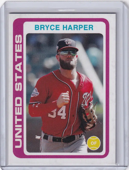 Bryce Harper Washington Nationals baseball card from Topps Throwback Thursday #111