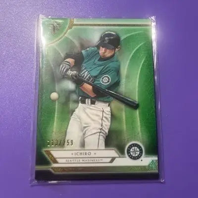 Baseball trading card of Ichiro Suzuki from Topps Triple Threads series