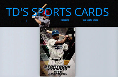 Jackie Robinson baseball card from 2018 Topps Update Robinson Storybook Endings