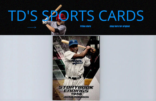 Jackie Robinson baseball card from 2018 Topps Update Robinson Storybook Endings