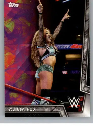 Original gloss of Alicia Fox wrestling card from 2018 Topps WWE Women’s Division Evolution