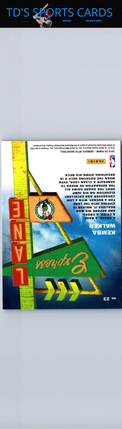 Kemba Walker basketball card from 2019-20 Donruss Optic Express Lane series