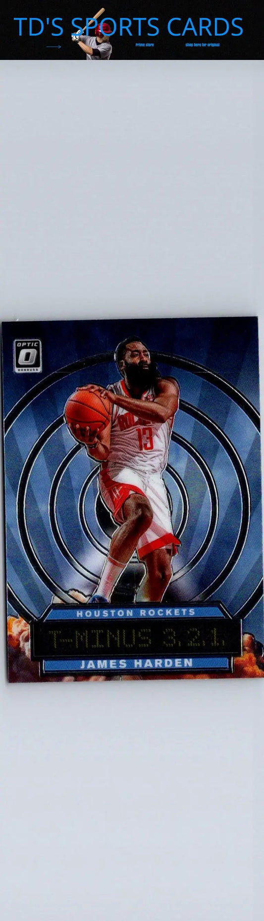 James Harden basketball card from 2019-20 Donruss Optic trading cards collection