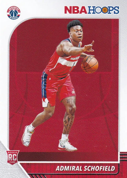 2019-20 Hoops Admiral Schofiels RC #231 card featuring the Wizards player Admiral Schofield