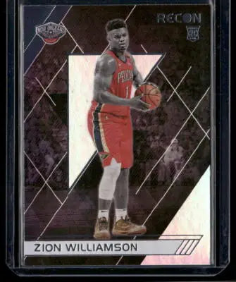 Basketball card of Zion Williamson from 2019-20 Panini Chronicles Recon Zion series