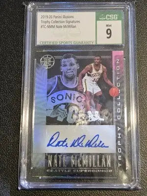 Autographed Nate McMillan basketball card from 2019-20 Panini Illusions Mcmillan Trophy Collection