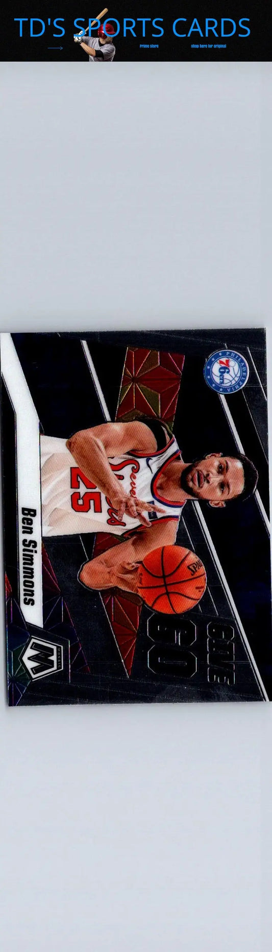 Ben Simmons basketball card from 2019-20 Panini Mosaic Give and Go trading cards