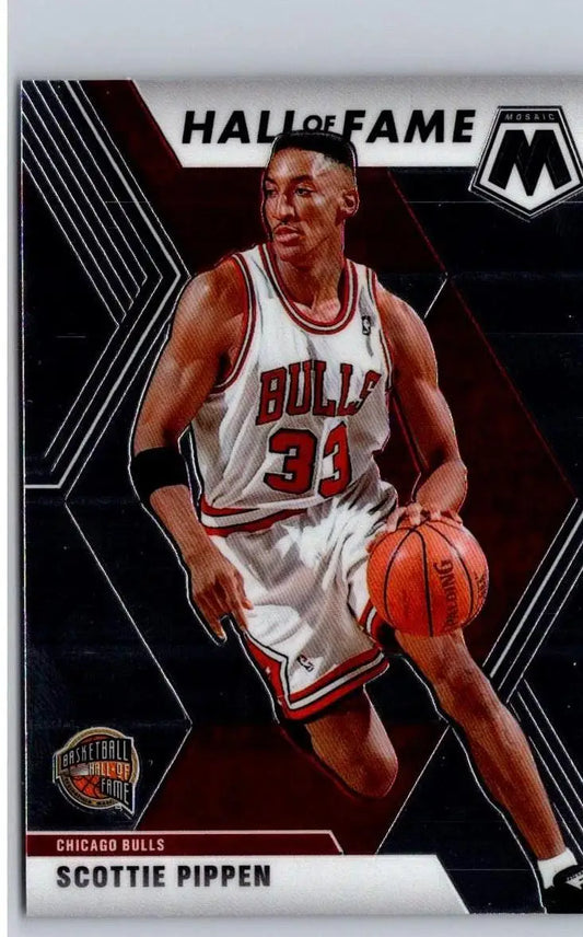Scottie Pippen Fast Break Silver basketball card from 2019-20 Panini Mosaic