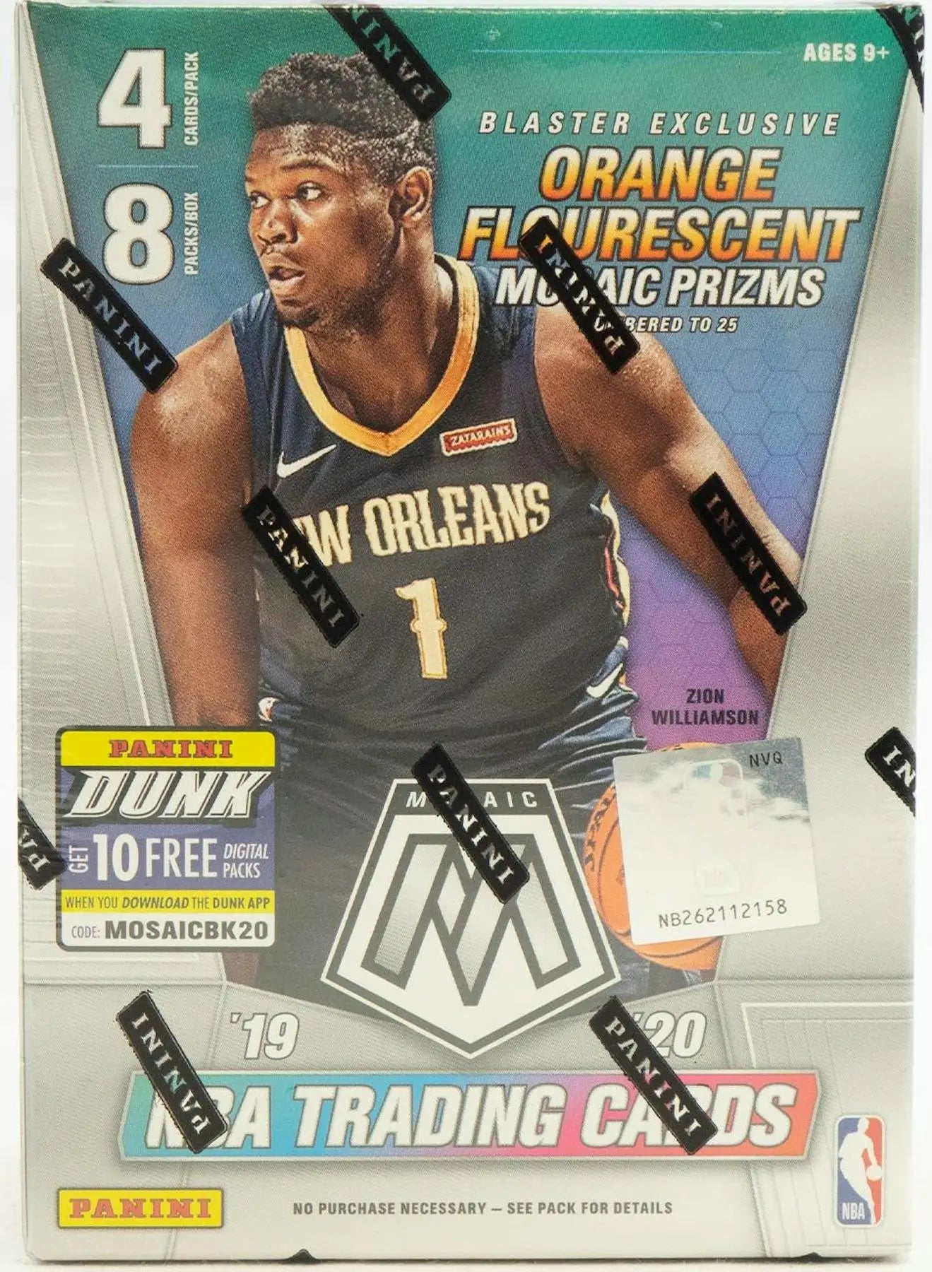 2019-20 Panini Mosaic Basketball Blaster Box featuring USA Basketball base set cards