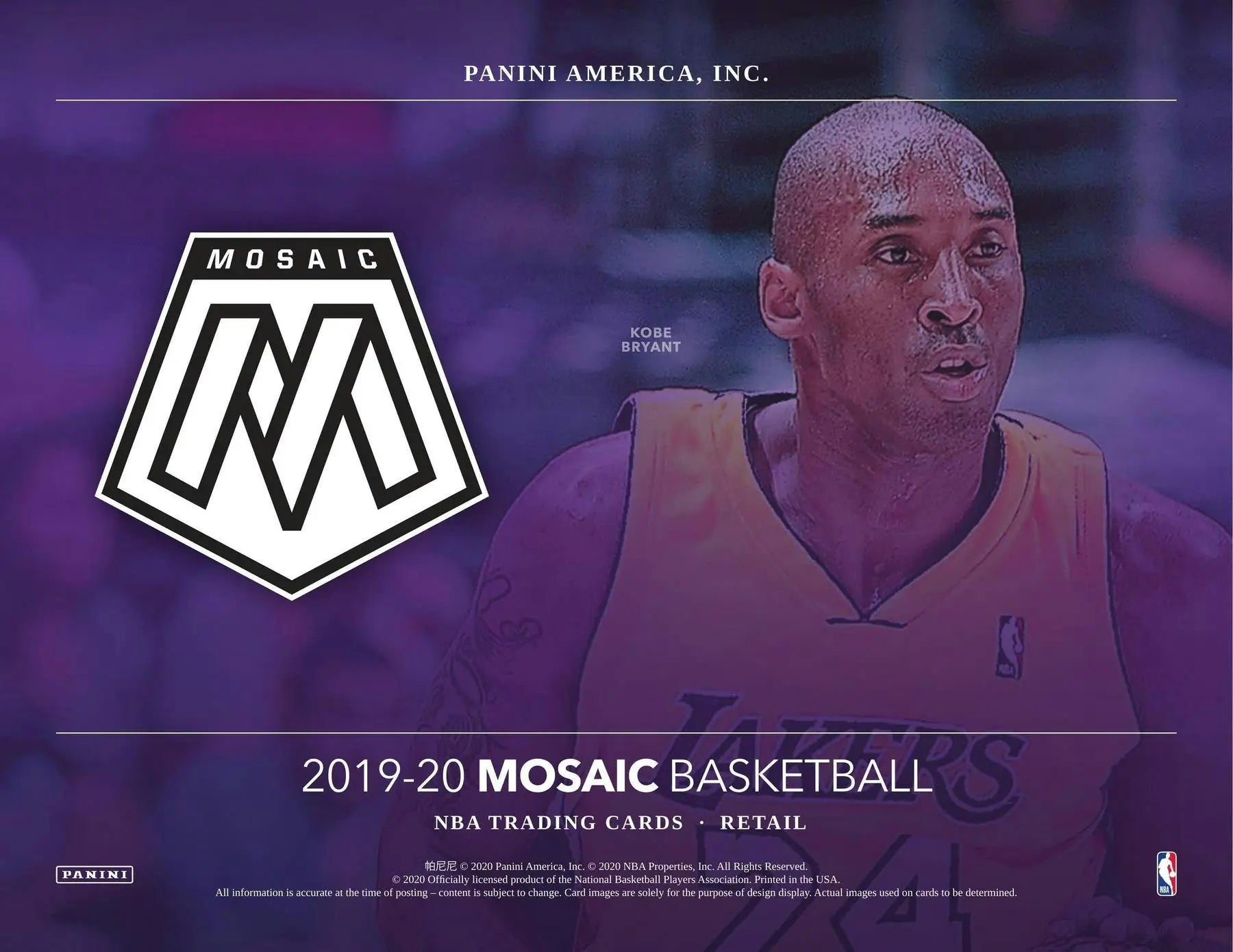 Basketball trading card from 2019-20 Panini Mosaic Blaster Box USA Basketball base set