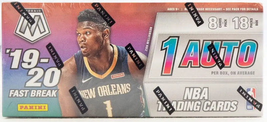 2019-20 Panini Mosaic Basketball Fast Break Box with NBA debut cards and black parallels