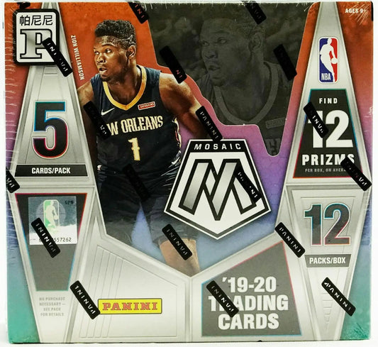 2019-20 Panini Mosaic Tmall Edition Basketball Hobby Box with exclusive Red Wave and Gold Wave Prizms