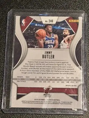 Jimmy Butler Prizms Green basketball card from 2019-20 Panini Prizm series
