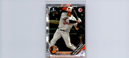 Baseball trading card of Adley Rutschman from 2019 Bowman Draft collection