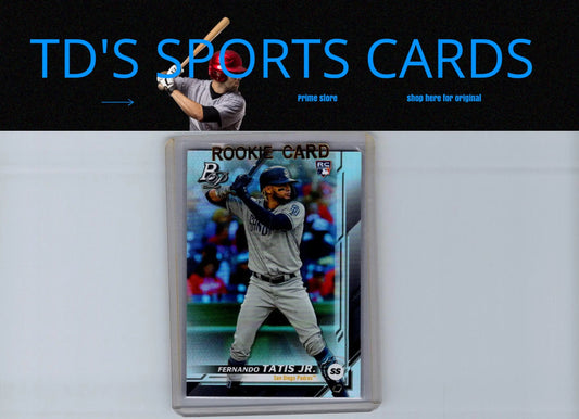 Fernando Tatis Jr rookie SP variation baseball card in protective case, 23b Fernando Tatis