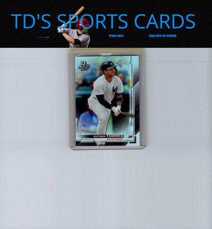 Gleyber Torres baseball card from 2019 Bowman Platinum series