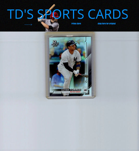 Gleyber Torres baseball card from 2019 Bowman Platinum series