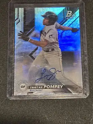 2019 Bowman Platinum Tristan Pompey prospects autographs autographed baseball card