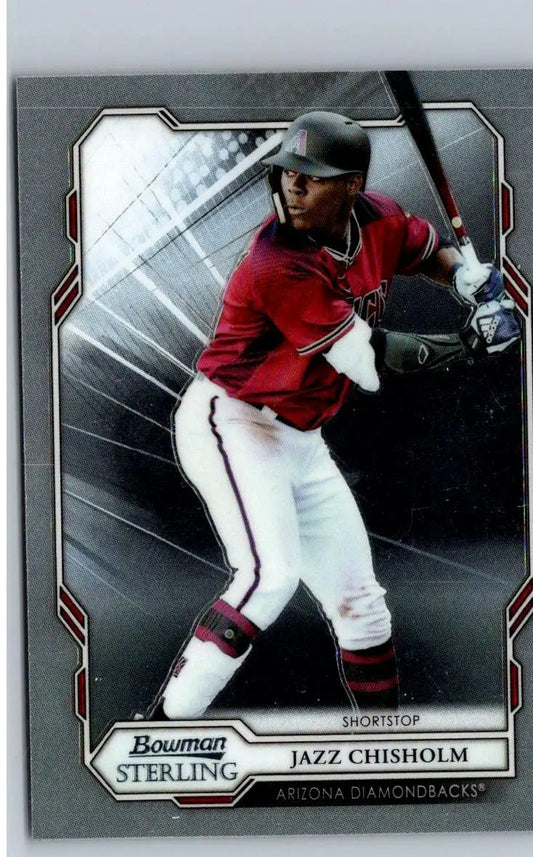 Baseball trading card of Jazz Chisholm from Bowman Sterling series