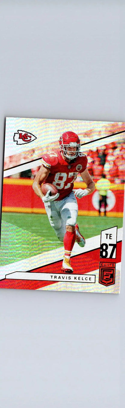 Travis Kelce football card from 2019 Donruss Elite product