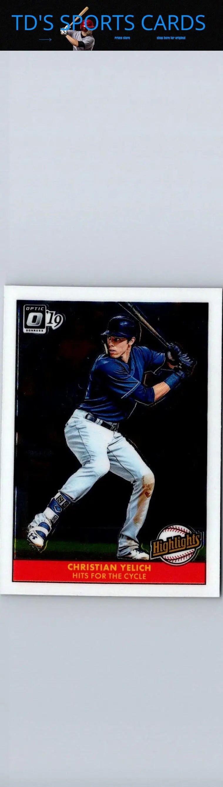 2019 Donruss Optic #H7 Christian Yelich Highlights baseball card collectible item