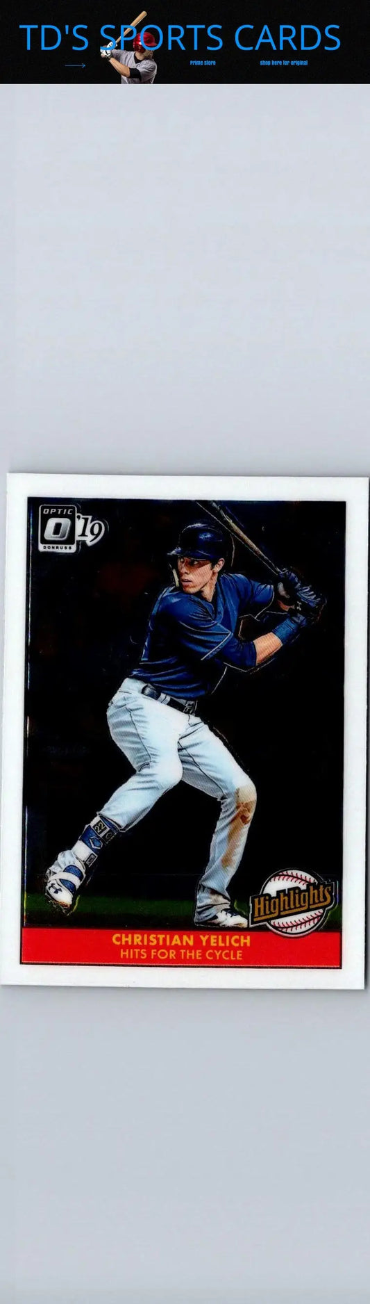 2019 Donruss Optic #H7 Christian Yelich Highlights baseball card collectible item