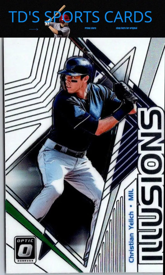Christian Yelich Illusions 2019 Donruss Optic #OI-4 baseball card display image