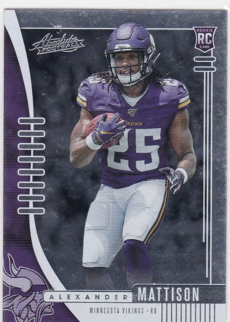 2019 Panini Absolute #102 Alexander Mattison RC Minnesota Vikings
