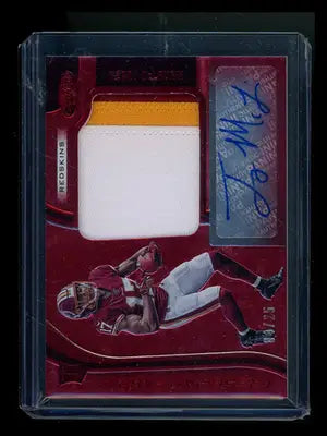 Football trading card with Terry McLaurin autograph and jersey patch from Panini Certified