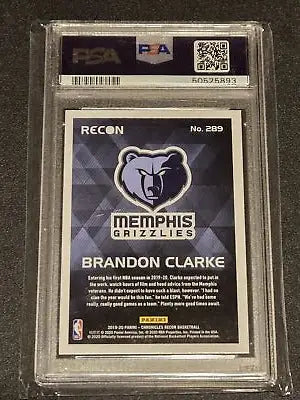 Graded Brandon Clarke basketball card from Panini Chronicles PSA 9
